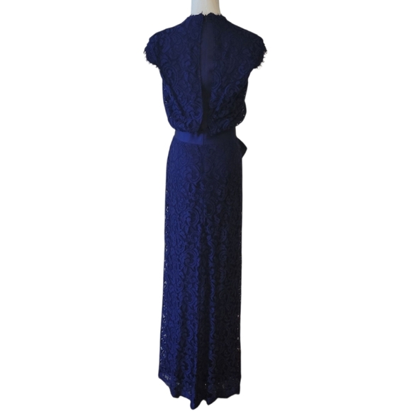 Tadashi Shoji Purple Lace Floor Length Dress Size 2 - Picture 5 of 7